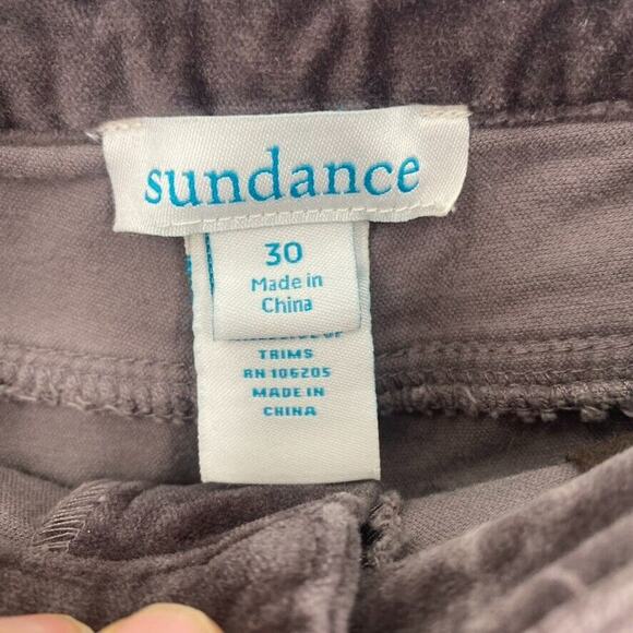 Sundance Velvet‎ Straight Leg Pants Womens Sz 30 Gray Floral Embroidered Cotton - Picture 3 of 14